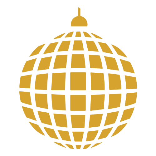 Disco-ball emblem — Brand